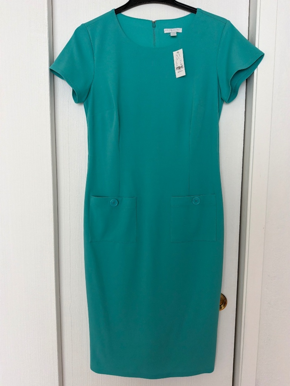 New York & Company Teal/Turquoise Shift Dress – Size M – NWT 💙